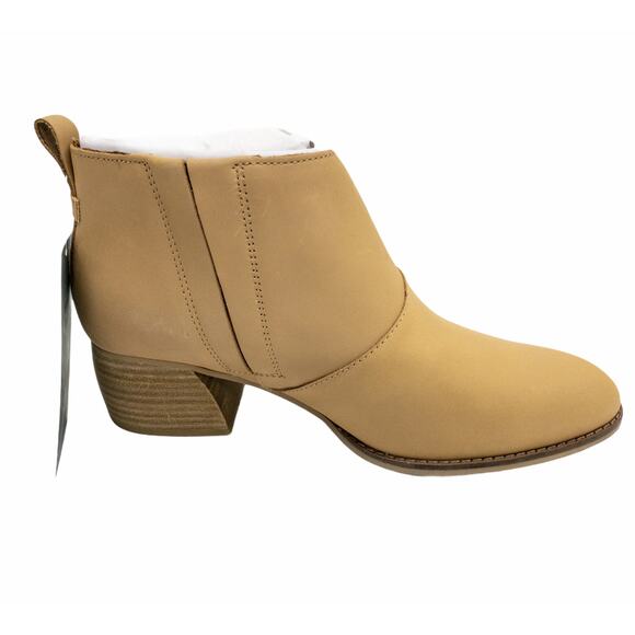 TOMS Honey Leather Leilani Suede Ankle Booties 8.5 - Picture 4 of 9